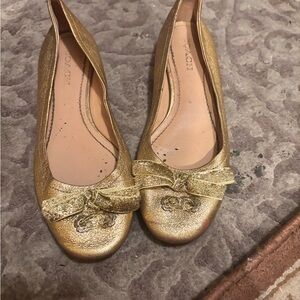 Coach Women's Gold Ballet Flats
